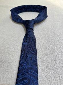 Ties For Grooms And Groomsmen At Weddings, Conferences And Other Events. Colorful Slim (5.5cm) - Màu xanh hải quân - Xem 4