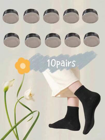 10 Pairs Unisex Disposable Compressed Mid-Calf Socks, Hygienic No-Wash Socks For Travel, Camping