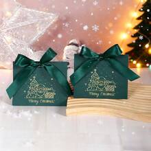 5/20 Pcs Santa Claus Pattern Gift Box;Christmas Gift Theme Dessert Packaging Box; Christmas Candy Gift Packaging Box; Biscuit Snack Gift Packaging Box - Wave Cover - View 6