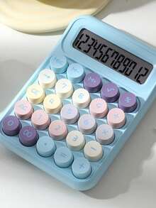 Calculadora con pantalla grande y teclas de colores degradados para contabilidad financiera, especial para estudiantes como regalo de regreso a clases - Unitalla - Ver 18