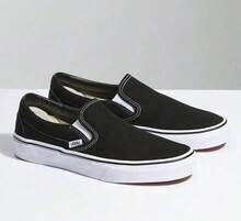 Vans Unisex Core Classic Slip-On – Iconic Checkerboard Canvas Slip-On Sneakers For Effortless Style VN000EYEBLK - 黑色 - 查看 1