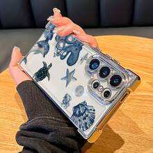 Funda de Teléfono con Patrón de Animales del Océano Adecuada para Galaxy S25 Ultra/S24 Plus/S23 FE/S22/Note 20 Ultra/10, Transparente, Linda, a Prueba de Golpes, Portátil, Diseño de Airbag de Cuatro Esquinas Anticaída, Funda Protectora Suave de Alta Calidad Unisex, Linda Funda de Teléfono, Funda de Teléfono a la Moda, Diseño Impreso en UV, Funda Protectora a Prueba de Golpes, Usuarios de Smartphones, Entusiastas de la Tecnología - Colores mixtos - Ver 5