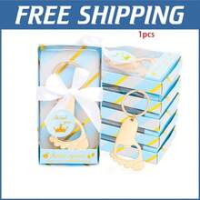 Charming Footprint Keychain Bottle Openers - 24 Pcs In Elegant Blue Gift Box - Multicolor - View 7