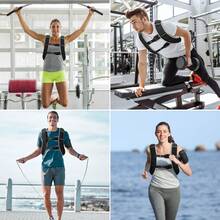 Fragraim Weighted Vest For Women Men, 8lb/10lb/12lb/16lb/22lb/25lb/30lb Rucking Vest With Reflective Stripe For Running, Walking, Strength Training, Fitness, Home Gym Workout - Black - View 7
