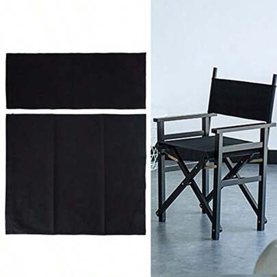 1 Set Director Chair Canvas For 16'' Directors Chairs Director Chair Replacement Canvas 4 Colors Available (Black)