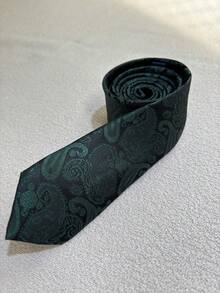 Ties For Grooms And Groomsmen At Weddings, Conferences And Other Events. Colorful Slim (5.5cm) - 墨綠色 - 查看 2