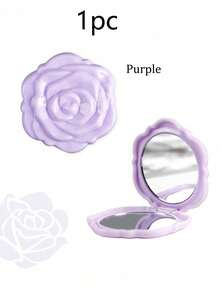 Portable Foldable Mirrors Travel Makeup Mirror Compact Pink Mirror Rose Flower Shaped Compact Mirror Mini Foldable Wallet Pocket Mirror Mother's Day Gift Small Round Mirror Home Decor Back To School Room Decor School Supplies Hand Bridesmaids Gift For Women Wedding Party Birthday - Nhiều màu - Xem 17