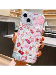 Funda de Teléfono con Patrón de Moda, Cubierta Protectora Decorativa Linda, Funda Protectora Antigolpes para Teléfono Móvil, Cubierta Total Protectora a Prueba de Golpes para iPhone Funda para smartphone con diseños variados - transparente - Ver 2