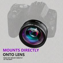 52mm/58mm Universal Conversion Lens, Wide Angle & Macro Lens, Professional Optical Glass Camera Telephoto Lens, Compatible With Canon, Nikon, 52mm/58mm Cameras