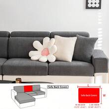 1 tấm bọc ghế sofa co giãn thêu họa tiết màu trơn, bảo vệ khỏi vết cào của mèo, có thể giặt máy, chống trượt và bền, kiểu dáng thời trang, dễ lắp đặt, có các kích cỡ: ghế đơn, 2 chỗ, 3 chỗ, 4 chỗ, hình chữ L, bọc tựa lưng sofa. - Màu xám đen - Xem 13