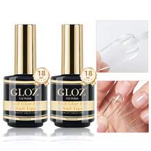 GLOZ 3入組超強力指甲膠，適用於壓克力指甲、指甲尖端、貼片假指甲，沙龍級刷塗式指甲膠，易上色、持久 - 無色 - 查看 13