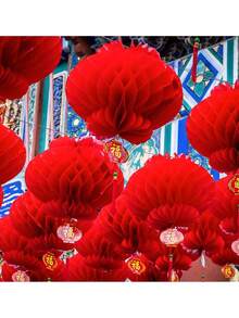 25/10/5pcsNew Year Decorative Lanterns, Spring Festival Decorative Ornaments, Red Lantern Decorations, Special Spring Festival Event Supplies, 2026 Spring Festival Decoration DIY, Suitable For New Year Decorations, Spring Festival Decorative Supplies - Multicolor - View 7