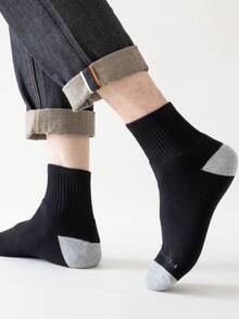 3 Pairs Cotton Cushioned Work Socks, Soft Terry Towel Hiking Sports Socks