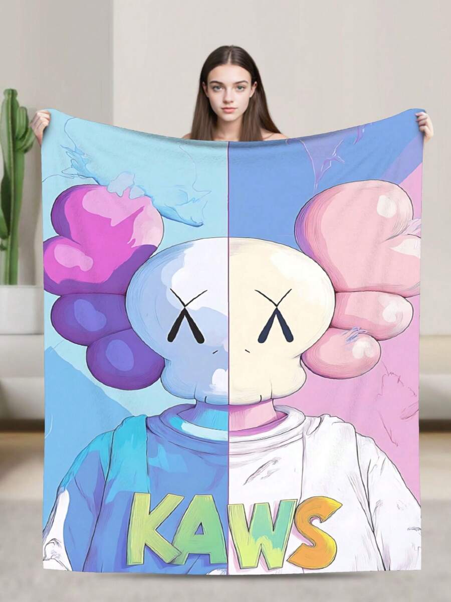 Kawss Kawaii Kaw  Blanket Flannel Blanket, Super Comfortable Winter Warm Blanket Summer Air Conditioning Blanket, Soft And Light Bed Sofa Decoration, Not Easy To Shed, - màu đen - Xem 1