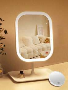 LED Makeup Mirror ,Vanity Mirror With Lights, 3 Light Modes Lighted Makeup Mirror, Touch Control, Portable Stand And Foldable Compact Mirror ,Lighted Travel Makeup Mirror, Vanity Cosmetic Mirror With Lights, Portable LED Makeup Mirror, Women Christmas Gift