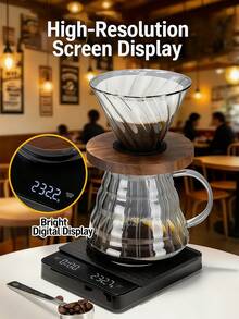 Rechargeable Coffee Scale With Timer, 3kg Precision, Suitable For Coffee And Espresso - Mini Scale For Pour Over Coffee, Barista Brewing - Easy To Use Espresso Scale With Timer, Suitable For Home And Cafe, Kitchen Food Scale For Weighing Coffee And Flour - Multicolor - View 4