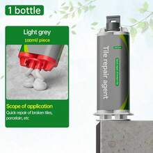 五件套陶瓷修补套装 - 超级防水密封胶，陶瓷修补剂 - 适用于水槽、浴缸、马桶和花瓶 | 耐高温 | 快速修补瓷器裂缝和孔洞