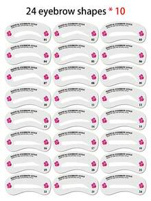 24 قطعة مجموعة أدوات مكياج الحواجب، تشمل قلم حواجب ثنائي الطرف، قوالب حواجب، أدلة تشكيل الحواجب، قلم حواجب مثلث فائق الدقة وطويل الأمد، مقاوم للتلطيخ، قالب تشكيل الحواجب، 24 قالب قالب الحواجب، أدوات مكياج سريعة لمدة 3 دقائق للنساء، أدوات تنظيف وتزيين الحواجب، مناسبة للمبتدئين والمحترفين