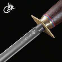 Barra de afilado de carnicero, afilador de cuchillos profesional para acero de alto carbono, barra de afilado de grano ultrafino - Varilla de afilado n.° 29 - Ver 4