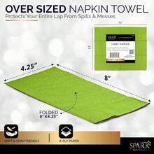 Amcrate - Servilletas desechables para invitados, servilletas de papel suaves y absorbentes, tamao de cena, para fiestas, bodas, 8x 4.5 pulgadas, 2 capas, paquete de 40 unidades - Kiwi - Ver 4