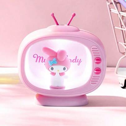 Miniso 1 chiếc đèn ngủ LED hình TV chú chó Melody và Cinnamon của Sanrio, nhỏ gọn và bền bỉ, thích hợp sử dụng hàng ngày, đèn trang trí phòng ngủ, món quà sinh nhật bất ngờ ngọt ngào.