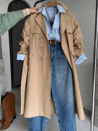 Trench-coat décontracté pour femmes, automne/hiver