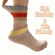 Diabetes Breathable Socks, Men's And Women's Knitting Medium Cylinder Non Binding Elastic Socks, Health Gift, High Elasticity Fabric Neutral Socks, Sweet Curse Socks, The Big D Socks, Spiking Socks, Non-Restraining, Flat Knit Upper, Comfortable, Fragrance-Free, Loose Socks