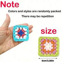 30 piezas de cuadrados de flores hechos a mano al crochet - Colores mixtos vibrantes, patrones de flores, hilo para decoración de suéter DIY, decoración del hogar, adornos de ropa, almohadillas de calor, decoraciones hechas a mano, patrones de bordado, ganchillo, suministros de costura, aplicaciones, proyectos DIY, exquisitos y versátiles, adecuados para accesorios de ropa, suministros de costura, suministros de ganchillo, manualidades para adultos, accesorios de suéter, regalos personalizados, regalos de abuela, regalos hechos a mano - Multicolor - Ver 4