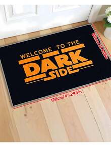 1 Stück Eingangsmatte, minimalistischer & modischer Stil dunkle Farbe Buchstaben Muster, weiche & bequeme Oberfläche Stoff Matte, geeignet für Spüle, Waschraum, Essbereich, Schlafzimmer, Duschraum, Innenraum Matte, Badezimmer Zubehör, dekorativer Teppich