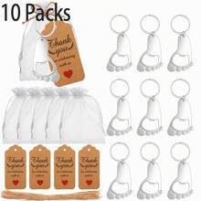 Zestaw 30 otwieraczy do butelek z nóżkami w kolorze złotym/srebrnym, z workami z piaskiem, sznurkiem i kartkami z podziękowaniami na baby shower, aby goście mogli ujawnić płeć i preferencje dotyczące przyjęcia, przyjęcia urodzinowe, wydarzenia z prezentami, prezenty walentynkowe, artykuły kuchenne i barowe, upominki na przyjęcia