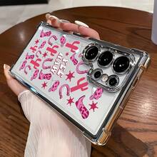 Este es un estilo perfecto adecuado para fundas de teléfono  Galaxy S25 ULTRA/S25/S24 Ultra/S24, S23/S23 FE/S23 Ultra/S22, diseño unisex.Utiliza material de TPU electrochapado con un diseño transparente impreso y viene con un marco de lente. - Colores mixtos - Ver 3