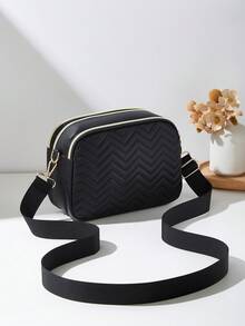 Bolso de hombro y bandolera de moda multicapa nuevo para mujeres - Negro - Ver 5