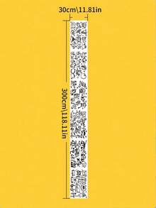 300cm Graffiti Painting Roll With Assorted Themes, Suitable For Children's Coloring And Drawing, Coloring Roll, Coloring, Coloring, Halloween, Watercolor, Coloring, Christmas Gift, Coloring, Christmas Gift - Multicolor - View 6