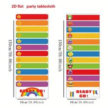 1 peça de corredor de mesa de jogo familiar com rolagem e pontuação para jogos de festa competitivos, noite de jogos, reuniões de carros, aniversário, Natal, aniversários, festas e festivais para formação de equipes, reuniões familiares, festas de amigos e eventos de festivais. - Multicolorido - Ver 9