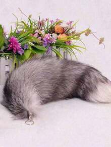1Pc Key Ring ,Tails Chain Keychain Keyring Gift,Cute Simulation Fox Tail Keychain Pendant Key Chain Bags Charm Keys Holder,Thanksgiving, Valentine's Day Holiday Gifts(Random Color) - Multicolor 2 - View 1