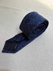 Ties For Grooms And Groomsmen At Weddings, Conferences And Other Events. Colorful Slim (5.5cm) - Màu xanh hải quân - Xem 3