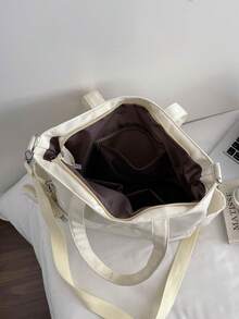 New Fashion Casual Canvas Material Star Pattern Multi-Pocket Women Tote Bag With Coin Purse