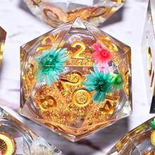 7 件树脂角色扮演游戏骰子套装 - 多面骰子，适用于桌游、角色扮演游戏和节日礼物（圣诞节/感恩节/斋月/复活节） - 彩色 - 查看 4