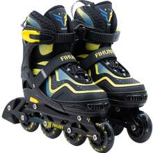 SHOLOV Adjustable Size Roller Skates For Teens - Fashionable Outdoor Style, Breathable Upper And High Elasticity PU Wheels With Ankle Support - Yellow - View 11