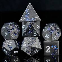 7pcs Metal D&D Dice Set, Dice, Suitable For Role-Playing Games And Tabletop Games - Birthday Gift, Holiday Party, And Educational Activities - Multicolor - View 4