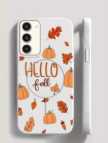 Custodia magnetica opaca con motivo a zucca per Samsung Galaxy S22+ S23+ S22 Plus S23 Plus S22 Ultra S23FE S23 Ultra, custodia protettiva in TPU morbida e antiurto