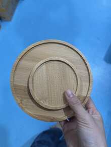 Round Tray - Vintage Striped Polished Serving Dish, Rustic Indoor/Outdoor Centerpiece For Coffee Table, Holiday Decor, Home Organizer (Compatible With Picture Frames), Cheese Board, Coffee And Tea Tray, Fruit Plate, Party Dinner Plate, Sour Candy Tray, Suitable For Weddings, Parties, Events, Catering, Wooden Bamboo Decorative Tray, - Nhiều màu - Xem 7