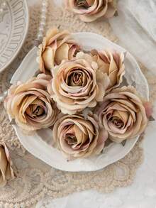 5/500PCS Artificial Pineapple Flower Head Fake Plants,Artificial Flower, For Bouquet Diy, Wreath Material, Candy Box Accessories, Chest Flower, Headflower Material, Birthday Party Cake Accessories, Home Decor, Bride Holding Flower, Wedding Decorations, Room Decor, Kitchen Accessories, Dining Room, Bedroom Decor - Brown - 157 - View 5