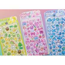 1张3D立体浮雕贴纸，图案为企鹅、猫、兔子、恐龙等可爱卡通动物，适合DIY装饰剪贴簿、笔记本、手机壳、包包等。 - 彩色 - 查看 7