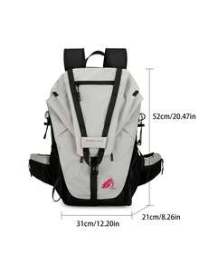 30+5升旅行背包，高分子面料，男女通用；小型尼龙防水徒步背包，带手机袋，男女通用；轻便徒步日用背包，带透气背垫，白色 - 彩色 - 查看 11