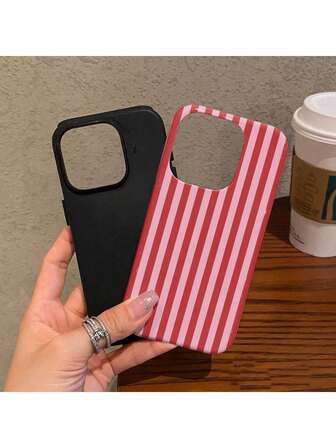 Funda de teléfono con collage a cuadros para iPhone 16 Pro Max | Lindo marrón espresso otoñal