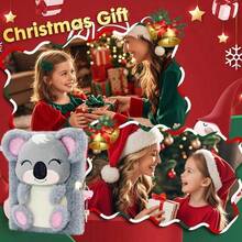 PowerKing Koala Diario para niños con cerradura y llaves Diario de peluche para niños Diario con cerradura y 160 páginas rayadas para escribir dibujos Regalos de cumpleaños para niños - KoalaGris - Ver 2