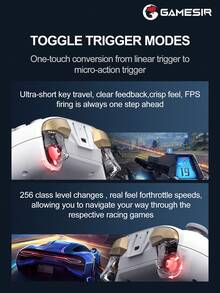 GameSir Cyclone 2 Pro Game Controller, Compatible With PC, Switch OLED/Lite, Windows 10/11, Steam, IOS, Android Smartphones, Featuring Magnetic TMR Joysticks, Hall Effect Analog Triggers, 6-Axis Motion Control, Asymmetric Vibration Motors, RGB Lighting, Turbo Function, Supports Bluetooth Or 2.4G Wireless Adapter Connection, Black - Black Bundle - View 7