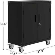 Heavy Duty Metal Rolling Tool Chest With 3 Drawers, Mobile Storage Workbench   Rolling Tool Cabinet With 3 Drawers, Heavy Duty Metal Storage Cabinet Organization, Industrial Tool Chest Cart With Wheels  Garage Wall Cabinet, Heavy Duty Steel Hanging Cabinet With Shelves & Locks, Upper Floating Storage Organizer - 2 Door Tool Cbainet With Wheels - View 8