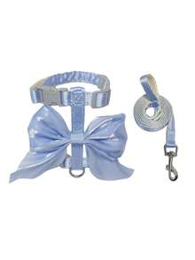 1 Set LANGXINGCS Cute Cat Harness And Leash, High-End Fashion Escape-Proof Cat Leash, Bow-Knot Design Cat Chest Strap, Soft & Comfortable Fitting Pet Harness, Suitable For Outdoor Use Of Medium And Small Cats - Multicolor - View 14